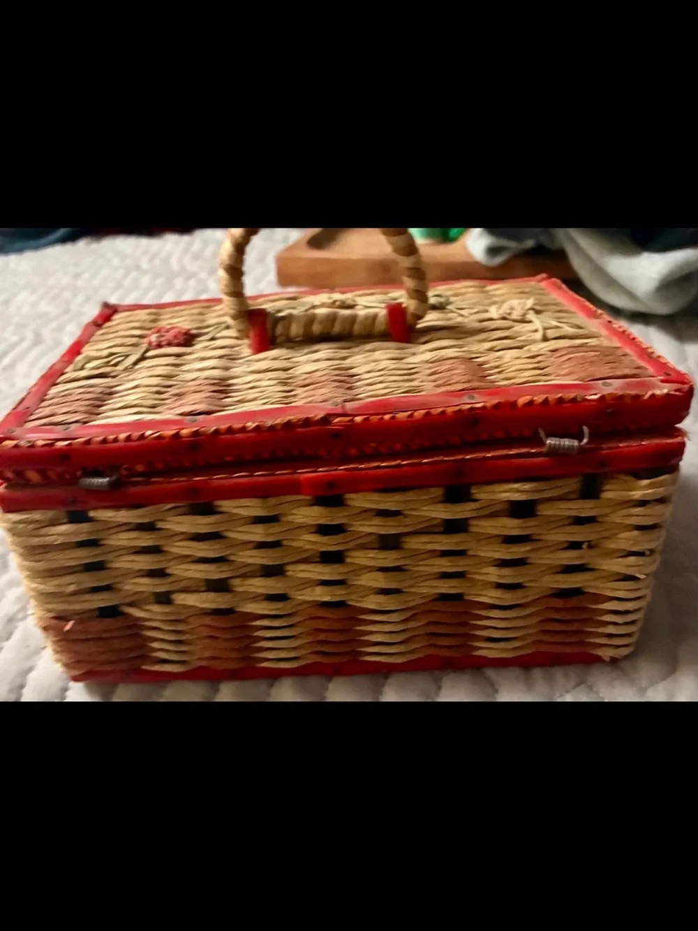 Vintage Sewing Basket 1960’s 70’s